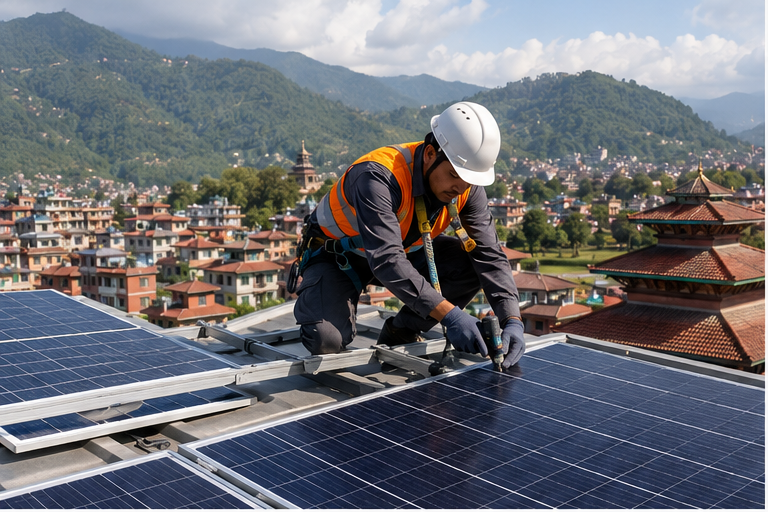 Solar installation in Nepal